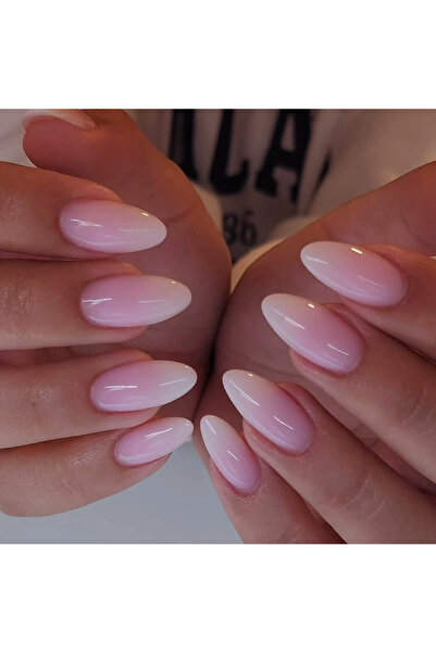 TipsArt Tips Art Pembe Ombre Badem 24’lü Takma Tırnak Seti ve Zararsız Yapışt...