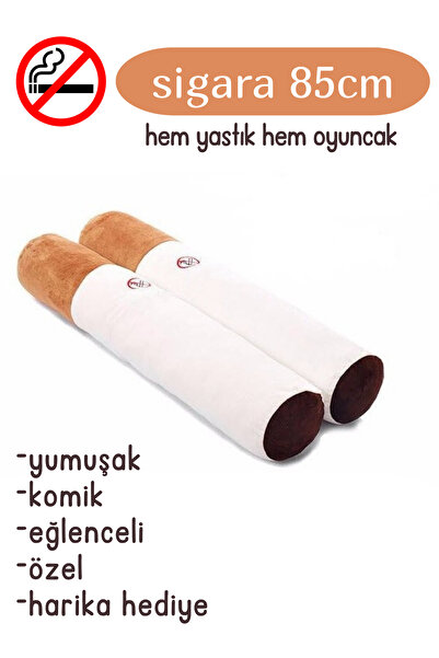 By Muan Komik Sigara Yastık 85 cm Peluş Eğlenceli Hediye