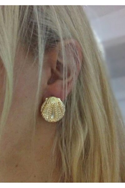 mos&more Gold Midye Hafif Kadın Küpe