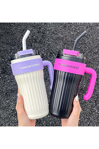 cup10 860 ml Large Capacity Stainless Steel Coffee Cup Outdoor Portable Drinking Mug with Handle Office St