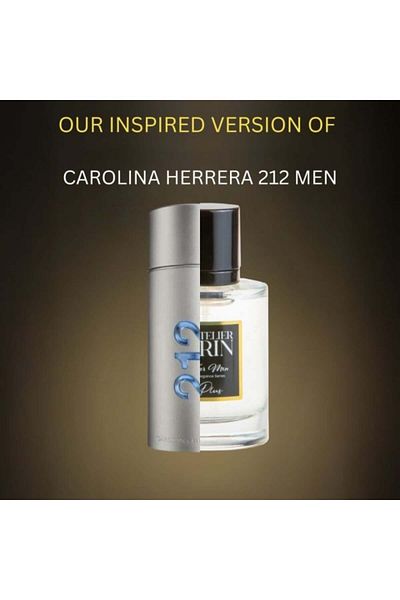 LATELİER ERİN Apa de parfum L’Atelier ERIN M25, 50 ml, pentru bărbați, inspirat din C H 212 Men