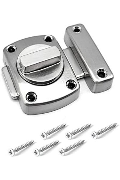 DOMAS GZGXKJ 1 Piece Silver Zinc Alloy Bathroom Latch Turning Bolt Gate Latch Door Lock