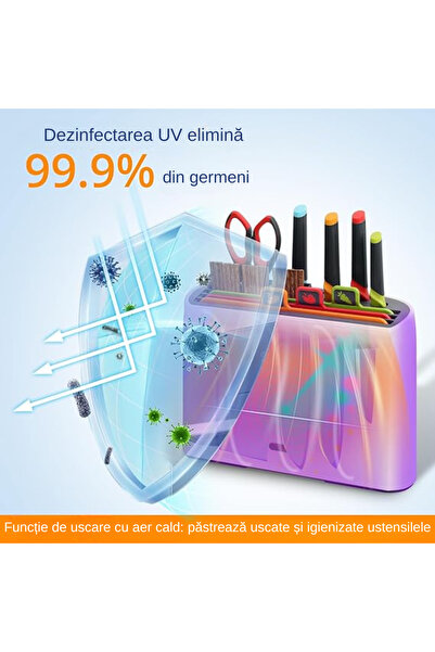 LUDORA Professional Knife Set plus LUDORA® Sterilizer and Storage Device, 50W Power, With UV Rays