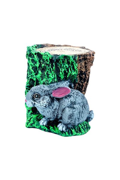 BV Decorative statuette, Log and Rabbit, Multicolor, 34 cm, DV81-3