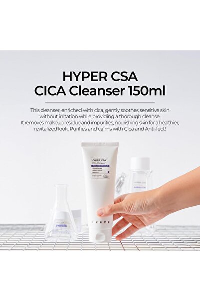 IZEZE Gel de curatare regenerant cu Centella Asiatica, Acid Salicilic, Hyper CSA Cica, IZEZE, 150 ml