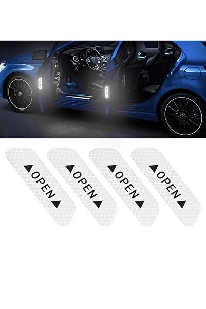 Point Araç Kapı Reflektör Çıkartmalar Gece Reflektörlü Uyarı Çıkartmaları Pet...