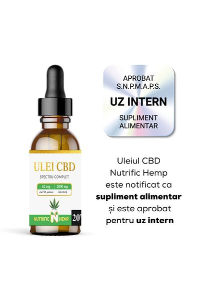 NUTRIFIC CBD Oil 20% 10ml, Nutrific Hemp, 2000 mg, Full Spectrum