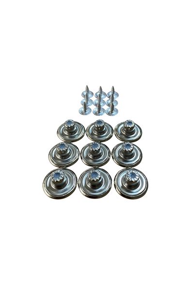 FashionSButik Set of 9 Jeans Buttons – Hammer Attachable, Metal Button for Repair and DIY Projects