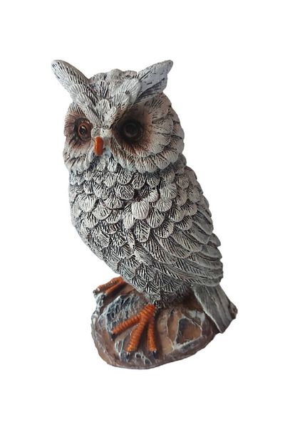 BV Decorative statuette, Owl, Gray, 18 cm, MI37