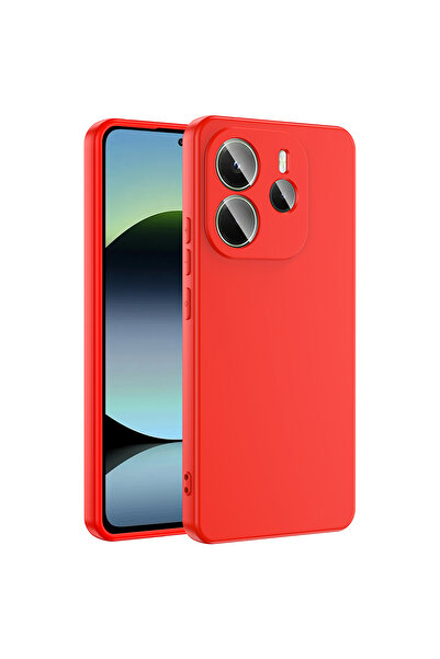 Xiaomi Redmi Note 14 4G Kırmızı Arka Kapak Silikon Kılıf
