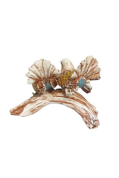 BV Decorative statuette, Birds on a branch, Gray, 19 cm, 1025DD5
