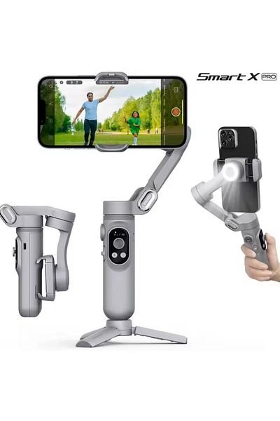 LUDORA Smart X Pro Gimbal Stabilization System, 3-Axis, Tripod, Long Battery Life, Battery Included