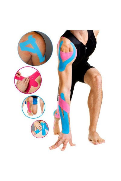 FİZYOPOL Produs Nou Bandă Kinezyo 5 Metri X 5 Cm Culoare Roz Bandă Kinesio pentru Sportivi împotriva Durerii