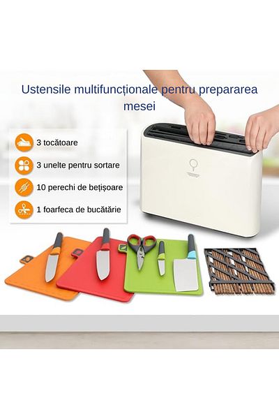 LUDORA Professional Knife Set Plus Sterilizer and Storage Device ®, 50w Power, With UV Rays