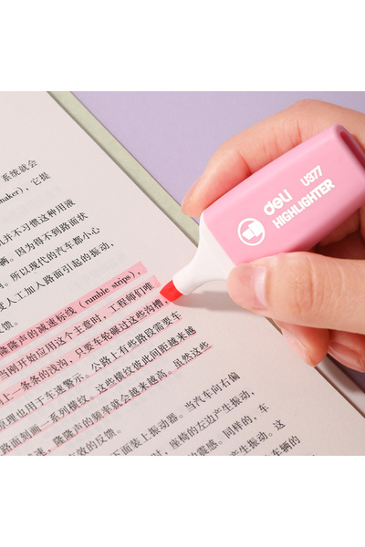 Deli EU377 Pastel Highlighters 1–5mm Tip, 6 Colors – ideal for soft marking and study