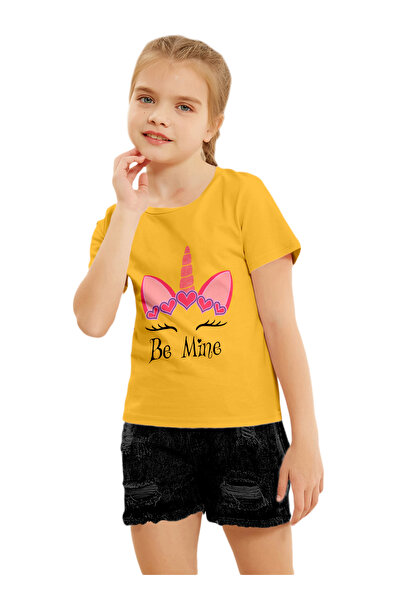 LAUREN SMITH Kids Girls Short Sleeved Tee with Glitter Print 100 percent Cotton