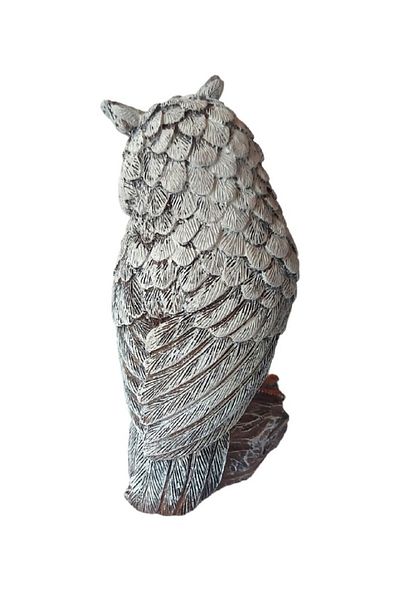 BV Decorative statuette, Owl, Gray, 18 cm, MI37
