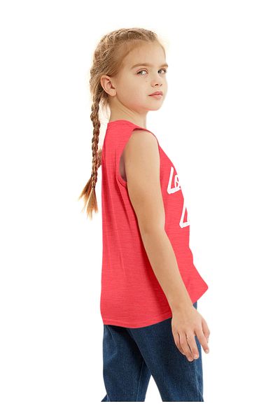 LAUREN SMITH Kids Girls Roll up Sleeve Tee with Glitter Print 100 percent Cotton