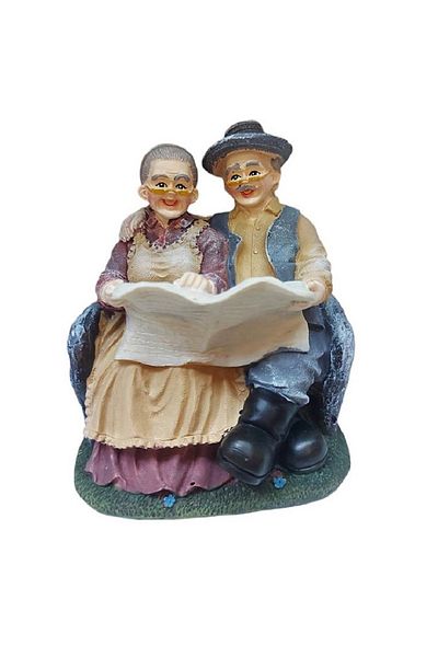 BV Decorative statuette, Santa Claus and Santa Claus, Multicolor, 12 cm, 1025DD9