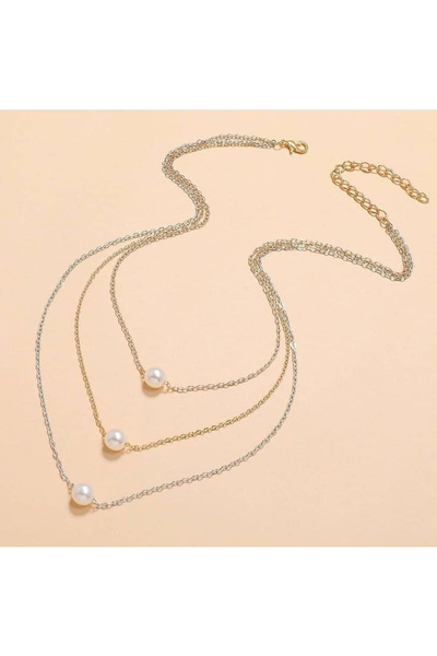 Shiklik MODA قلادة سلسلة اللؤلؤ لتعزيز أناقتك