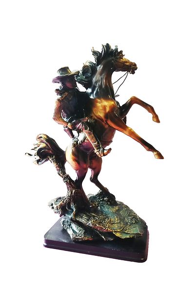 BV Horse and Rider Statuette, 33 cm, 862