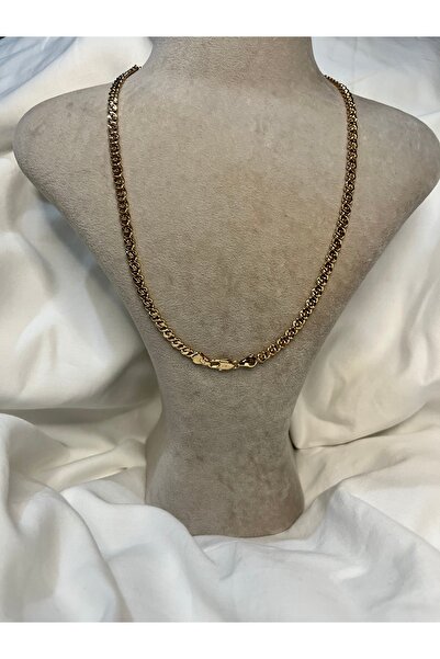 Fam&Co Jewelry Kadın Xuping Rose Gold Kalın Zincir Kolye – Dökümlü ve Parlak Model