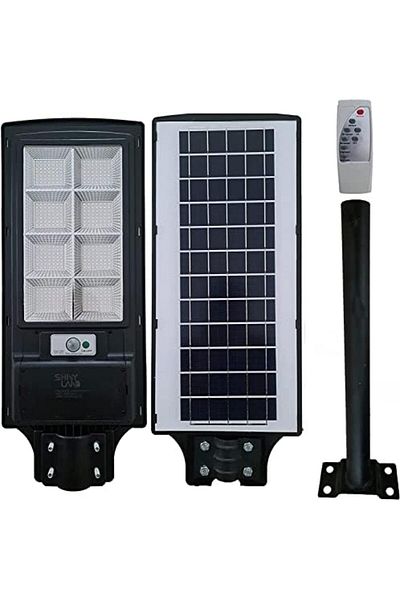 SUNPA مصابيح شوارع خارجية تعمل بالطاقة الشمسية من BPA LED، من الغسق إلى الفجر، مصابيح خارجية تعمل بالطاقة الشمسية مع جهاز تحكم عن بعد، 60
