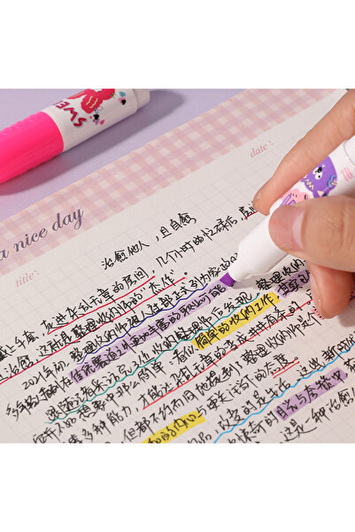 Deli EU612 Cute Highlighters 1–4mm Tip, 6 Colors – ideal for school notes and fun study
