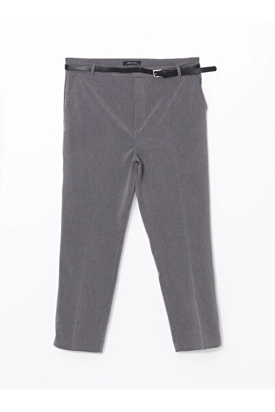 LC Waikiki Lcw Vision Gray Waist Belted Carrot Cut Women's Trousers