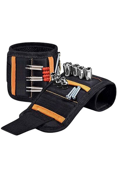 LUDORA Magnetic bracelet for screws, tool holder sleeve, DIY, 20 magnets