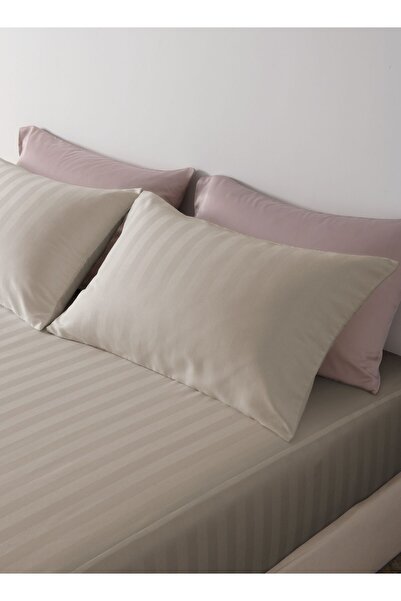 Master Home Textile King Microfiber Sheet Set, King Size 3 Pieces, Hotel Stripes design