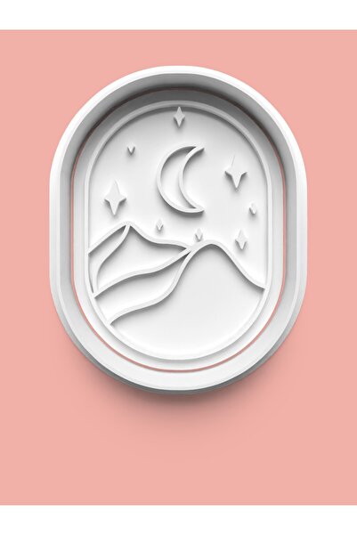 AKTASTORE قالب بسكويت على شكل قمر وقالب عجينة السكر