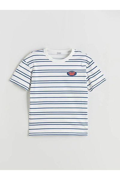 LC Waikiki تي شيرت وشورت للأولاد برقبة دائرية من LCW Kids Ecru