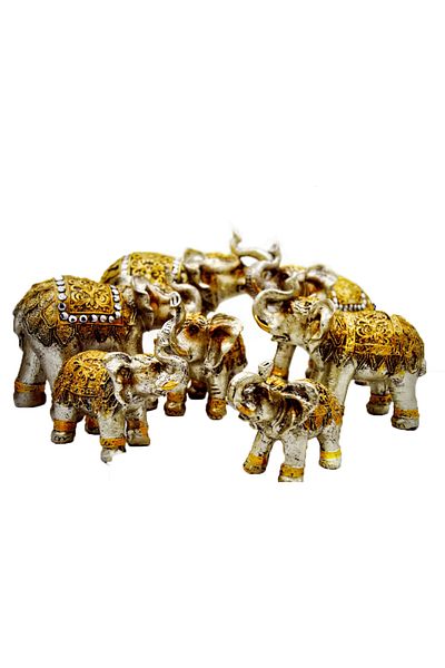 BV Decorative set 7 elephants, 2LF
