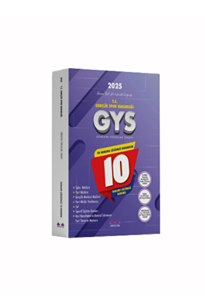 Rakipsiz UZEM 10 NUMARA ÇÖZÜMLÜ DENEMELER GENÇLİK VE SPOR BAKANLIĞI GYS