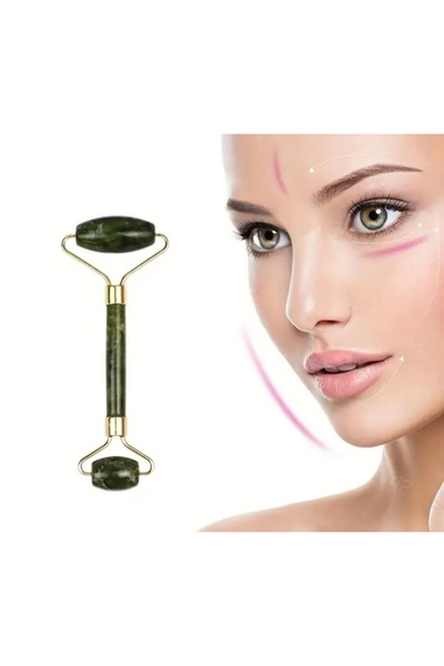 HZL HOME Jade Roller Doğal Yeşim Taşı Cilt Sıkılaştırıcı ve Yenileyici