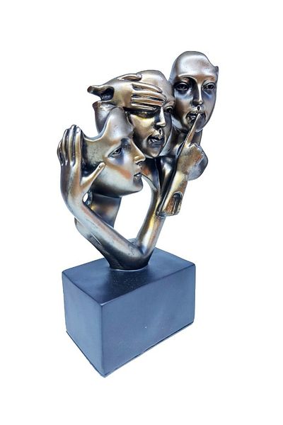 BV Statuette, Mask I can't see, I can't hear, I can't speak, 26 cm, 1081XD