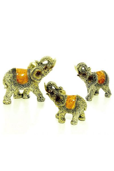 BV Decorative set of 3 elephants