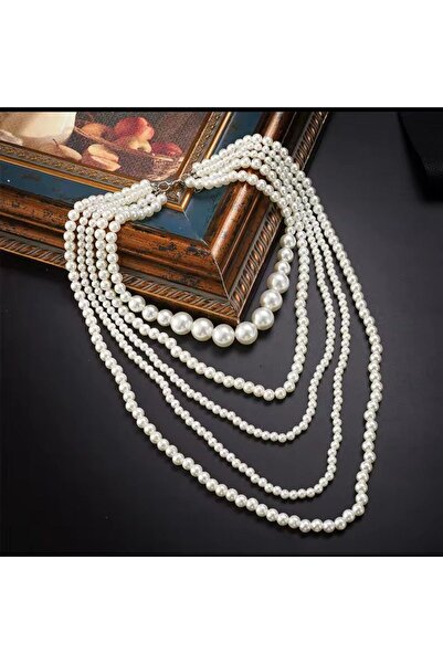 Shiklik MODA مجموعة قلادة اللؤلؤ الأنيقة لتكميل الأناقة