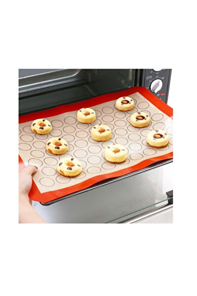 BV Covor de copt pentru macaroane, tavă antiaderentă, 40x30 cm, 67 de macaroane, alb