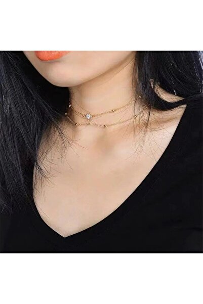 Shiklik MODA ارفع أناقتك مع قلادة حجرية من طبقتين