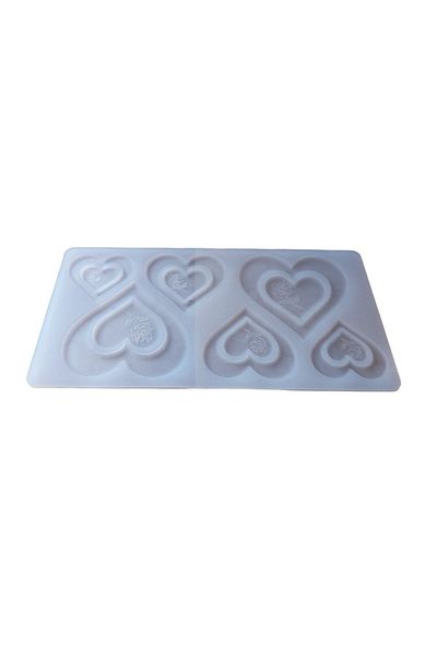 BV Silicone mold for cake decoration, Heart mold, White, 21cm, 314COF
