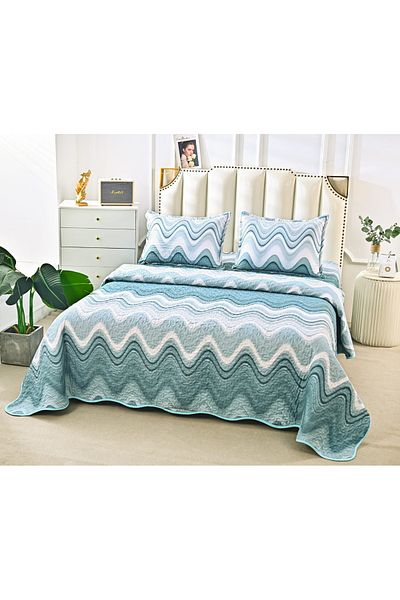 FIONNA.RO Quilted Cotton Quilt With Two Sides - Artistic