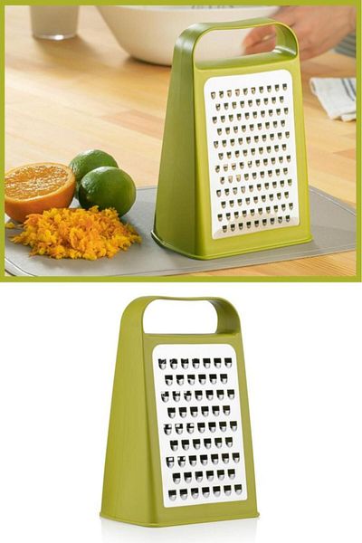 Mutfak Köşesi Rendy Stainless Double Sided Steel Grater, Double Sided Special Design Grater Green