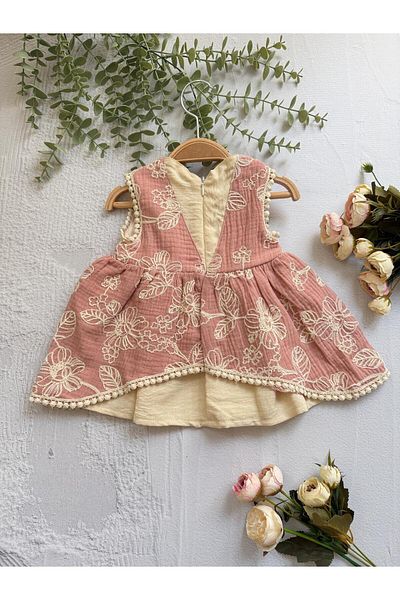 Minim Moes Embroidered Muslin Girl's Dress