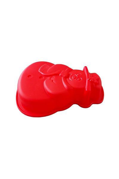 BV Silicone cake mold, Snowman, Red, 18 cm, 521COF
