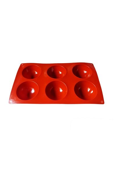 BV Silicone mold 6 cavities, For cakes, Red, 28 cm, 296COF