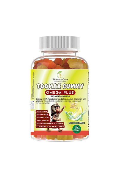 Thomaxcare Omega Plus Sugar Free, Vegan Gummy TooMax, 60 gummies