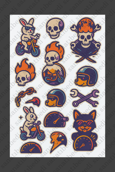 sanatıbedi Autocolant rezistent la apă pentru șofer pentru motorul mașinii și...