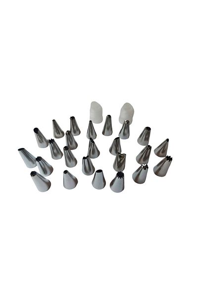 BV Set of 24 decorative stainless steel shower heads, 2 adapters, 1 silicone nozzle, 447COF